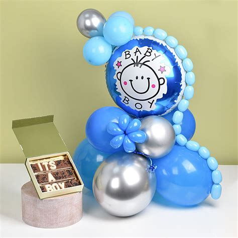 baby boy balloons  chocolate gift delivery  uae fnp