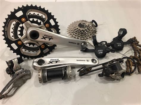 Shimano Deore XT M770 Groupset 3 X 9 Speed Sports Equipment Bicycles