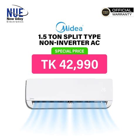 Midea Official Msi Crn Af Ton Inverter Ac New Udoy Electronics