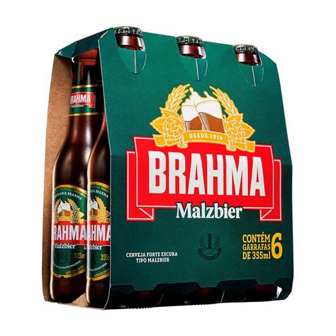 Cerveja Brahma Malzbier 355ml Pack 6 Unidades Submarino