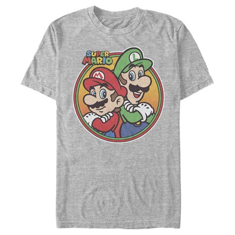 Nintendo Mens Nintendo Mario Luigi Back To Back T Shirt Walmart