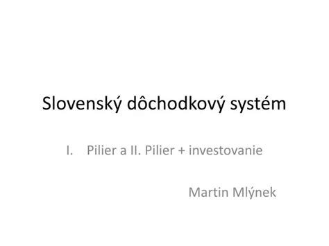 PPT Slovenský dôchodkový systém PowerPoint Presentation free