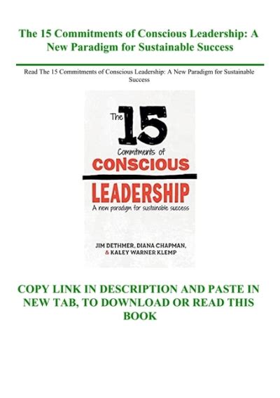 Read The 15 Commitments Of Conscious Leadership A New Paradigm For Sustainable Success