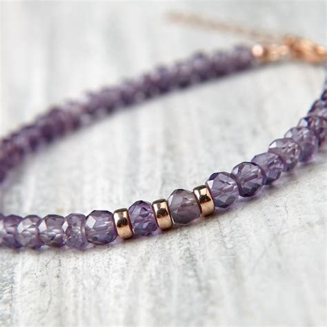 Natural Alexandrite Bracelet June Birthstone Bracelet Etsy