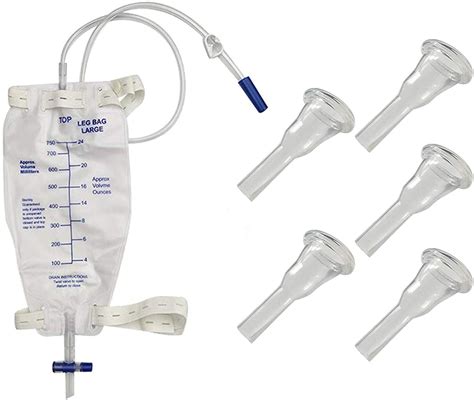 Bladder Control Devices Premium Leg Bag With Self Seal Catheters 750ml