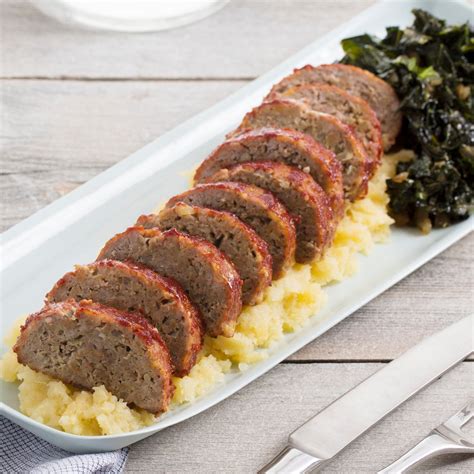 Recipe Pork Meatloaf With Mashed Rutabaga Saut Ed Collard Greens