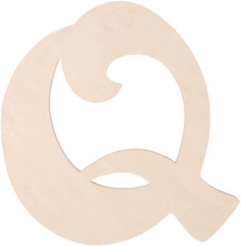 Darice 9130 Q Fancy Wood Cutout Letter Q 5 Inch