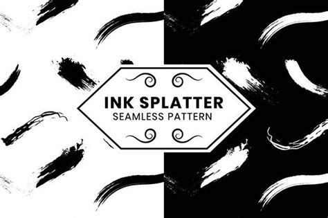 Ink Splatter Seamless Pattern Vector Graphic By Desainabillion