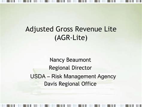 PPT Adjusted Gross Revenue Lite AGR Lite PowerPoint Presentation