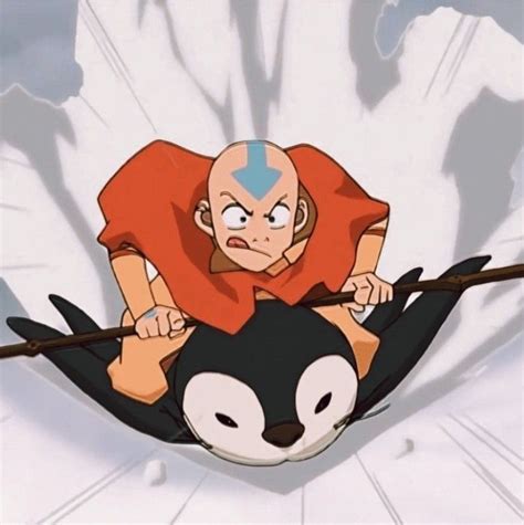 A Cartoon Character Riding On Top Of A Penguin