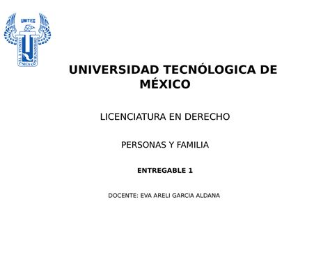 Entregable Personas Y Familia Universidad Tecn Logica De M Xico