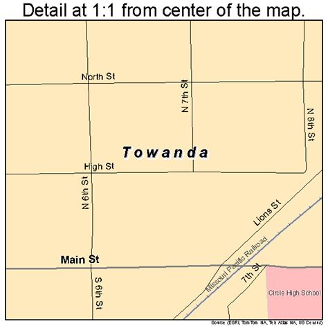 Towanda Kansas Street Map 2071125