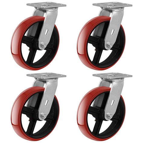 8 X2 Heavy Duty Caster Wheels Casters Set Of 4 Heavy Duty 6000lbs