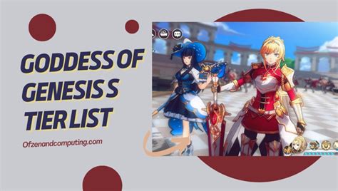 Goddess Of Genesis S Tier List Dezember 2024 Best Heroes