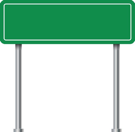 Blank Advertising Billboard Road Sign Green Road Signs Blank Road