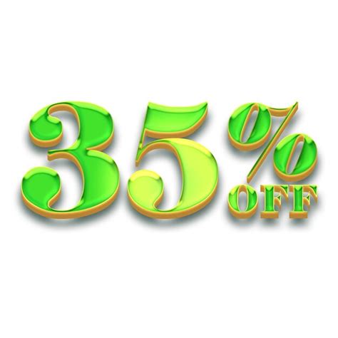 Premium Photo 35 Percent Discount Offers Tag With Candy Style Design