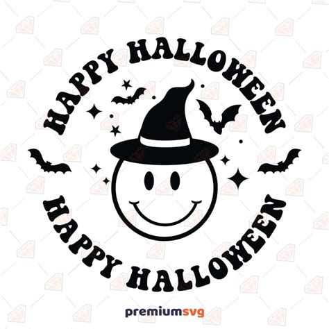 Happy Halloween SVG with Smiley Face | PremiumSVG