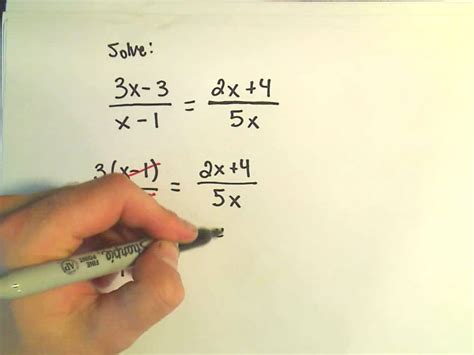 Solving A Basic Rational Equation Ex Youtube