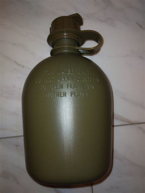 Genuine US Military 1 Quart Canteen Hard Plastic OD 1qt W NBC M 1 Cap