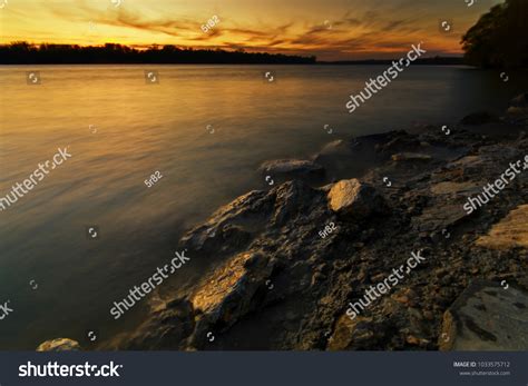 Vibrant Sunset Rocky Beach Summer Stock Photo 1033575712 Shutterstock