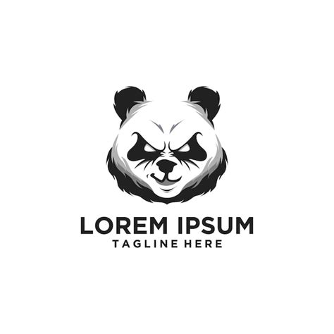 Premium Vector | Panda head logo