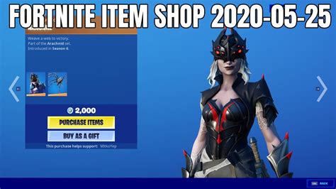 Arachne Skin Is Back Fortnite Item Shop 2020 05 25 Youtube