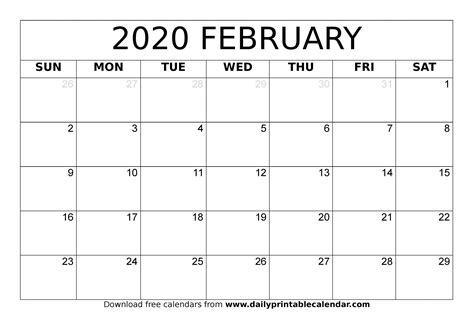 Catch Free Printable Calendars No Download 2020 Calendar Printables