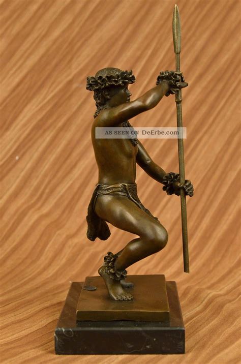 Klassische Hawaiian Tänzer Bronzeskulptur Hauptdekoration Nackte