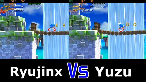 Comparison Sonic Superstars Yuzu Vs Ryujinx New Version No Denuvo