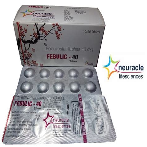 Febuxostat Tablets Manufacturer and Supplier in India | FEBULIC 40