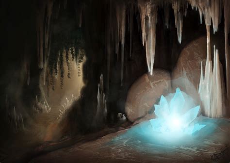 Glowing Crystal Cave by Deadfoxxx on DeviantArt