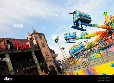 Colourful funfair rides at Brighton Pier Brighton East Sussex England ...