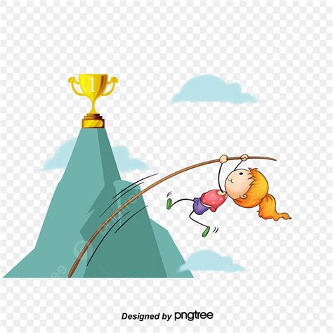 Flat Trophy White Transparent, Cartoon Flat Hill Trophy Challenge ...