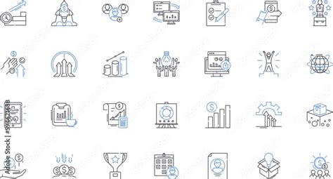 Competence Line Icons Collection Expertise Skill Capability