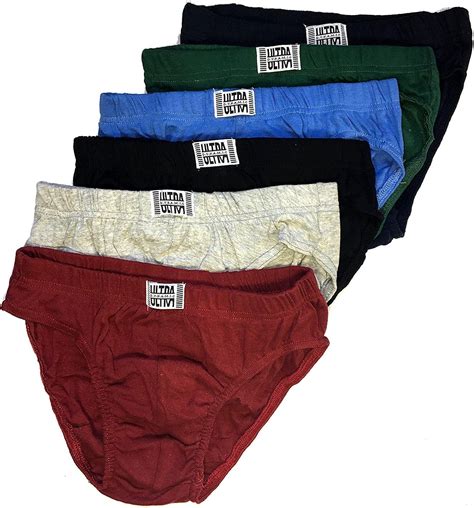 Ultra Mens Cotton Sport Bikini Brief Underwear Pack Medium