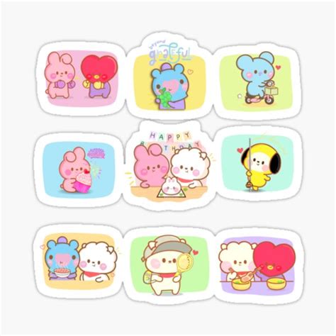 " bt21 characters" Sticker for Sale by Afakib6 | Redbubble