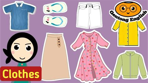 Nama Pakaian Dalam Bahasa Inggris Bahasa Inggris Pakaian Clothes