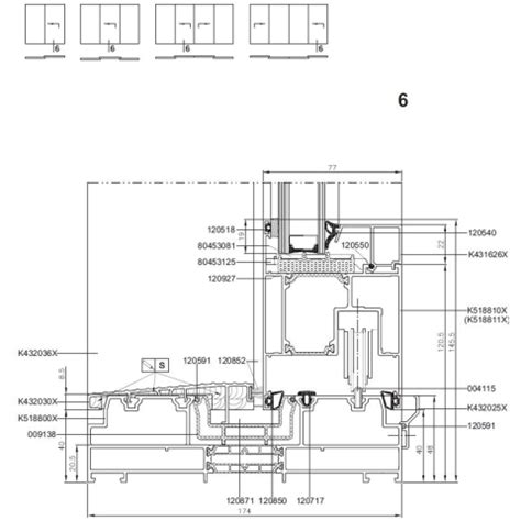 Hebeschiebetüren HST Detailzeichnungen und Querschnitte fensterblick de