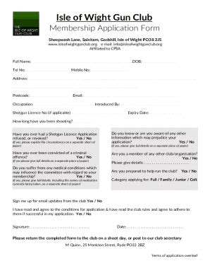 Fillable Online Isle Of Wight Gun Club Fax Email Print Pdffiller