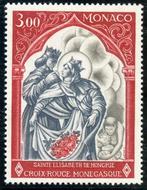 Stamp Timbre De Monaco N Art Tableaux Sainte Elisabeth De