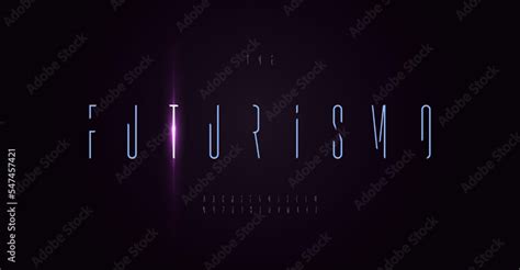 Futuristic Font High Thin Letters Minimalist Techno Font For Logo Of