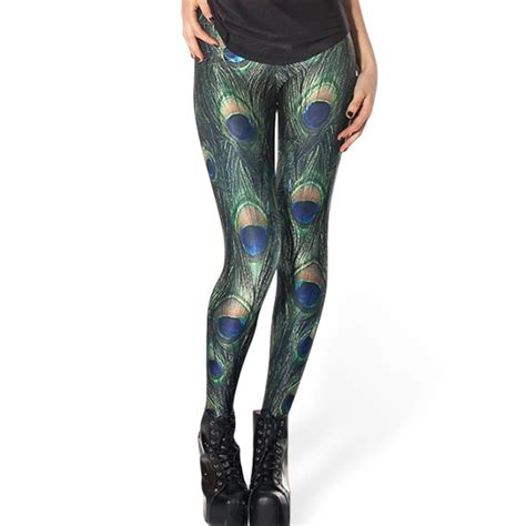 Quality Women Autumn Clothing Black Milk Peacock Feathers Printing