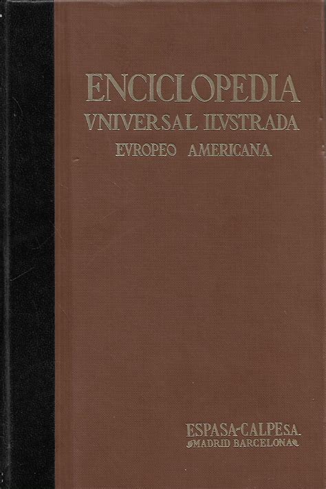 Enciclopedia Universal Ilustrada Europeo Americana Vol Pree Ptz