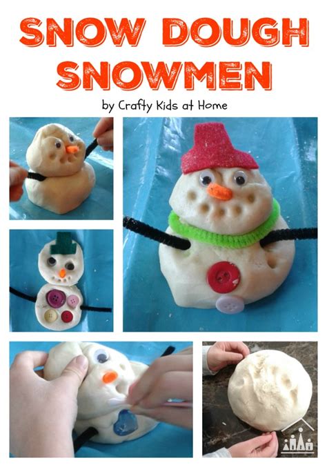 How To Make Playdough Snowmen Crafty Kids At Home