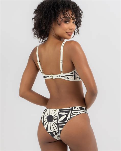 Rip Curl Santorini Sun Cheeky Hipster Bikini Bottom In Black FREE