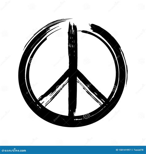 Peace Symbol On Black Background Stock Photo | CartoonDealer.com #32015196