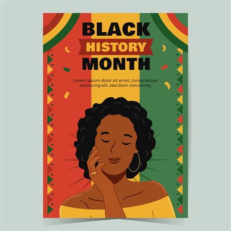 Black History Month Poster 15806361 Vector Art at Vecteezy