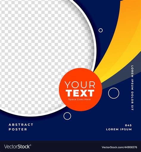 Abstract Creative Social Media Post Banner Design Vector Image