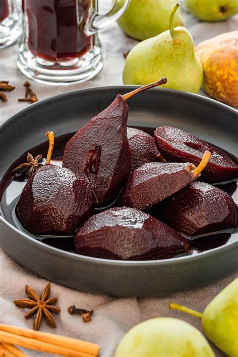 Slow Cooker Poached Pears In Mulled Wine Happy Foods Tube