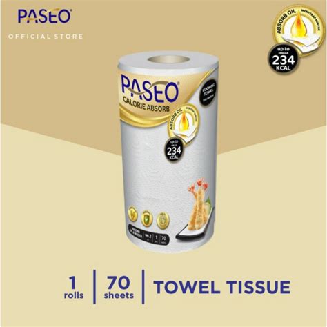 Jual TISUE DAPUR PASEO CALORIE ABSORB HALAL KITCHEN TISSUE TOWEL 2 PLY